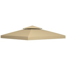 Outsunny 3(m) 2 Tier Garden Gazebo Top Cover  , Refurbished