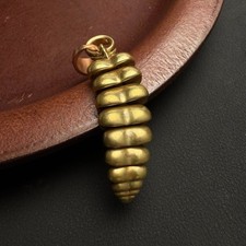 Brass Rattlesnake Tail Fidget Pendant Movable Segments Sound Snake Charm
