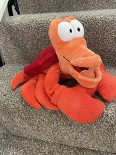 Disney Store 9" Little Mermaid Sebastian Crab Plush Stuffed Animal Red Parks