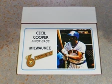 Cecil Cooper Brewers 1981 PERMA-GRAPHICS PROOF White Border SCARCE WOW