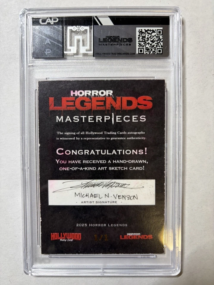 2025 Horror Legends Killer Clowns Outer Space Chiodo Brothers Auto Sketch Card - Image 2 of 2