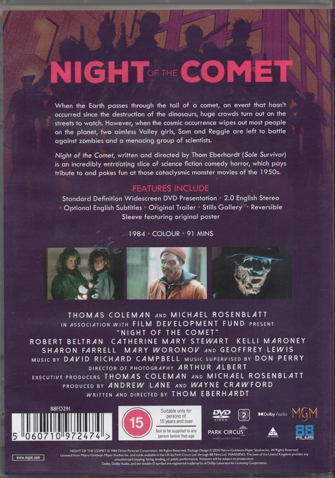 NIGHT OF THE COMET (1984) - UK DVD - 88 Films ! - - Image 2 of 2