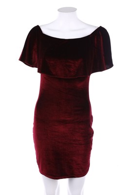 VERA & LUCY Kleid Carmen Samt S burgundy