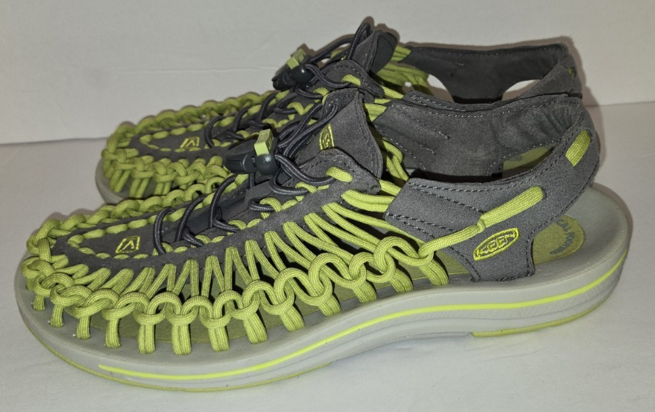 Scarpe sandali donna Keen Uneek verde grigio acqua fiume paracord misura 7 5M