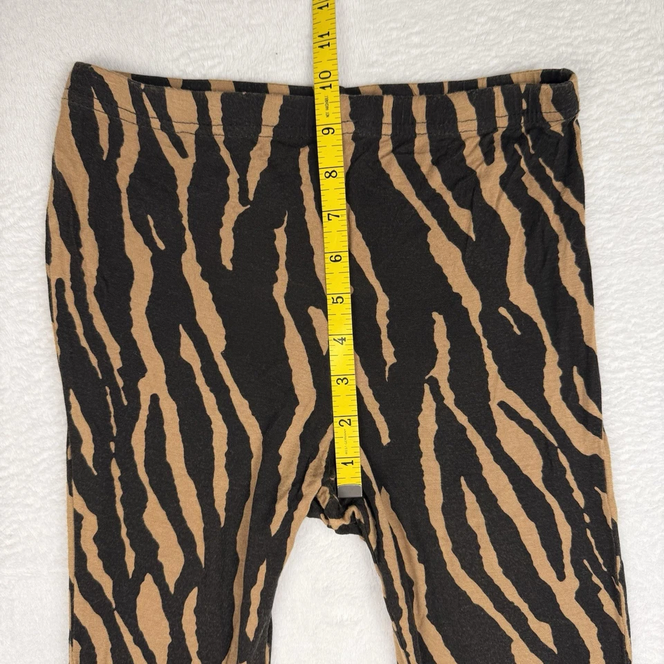 Retro 70’s Style Boho Bell Bottom Flare Pants 4 Stretch Black Yellow Tiger - Image 4 of 4