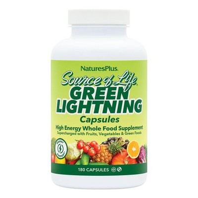 Source Of Life Green Lightning Herbal Supplement 180 Count Whole Food Energy