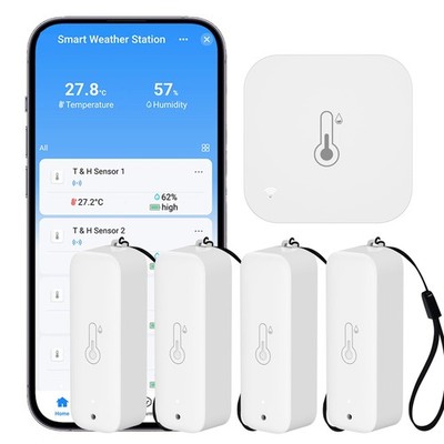 WiFi Hygrometer Thermometer Indoor Outdoor: Smart Temperature and Humidity Se...