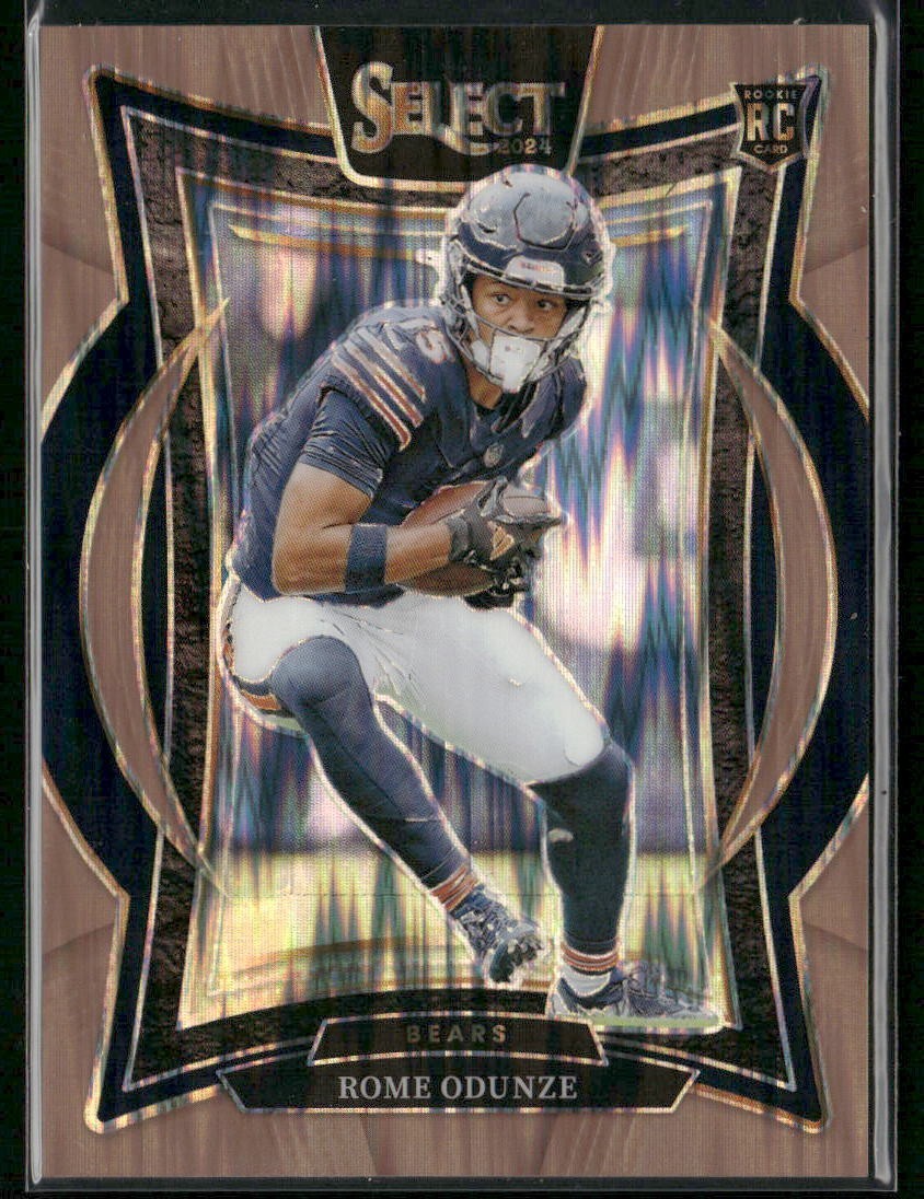 2024 Panini Select - Concourse Rome Odunze #3 Copper Shock Prizm /299 (RC)