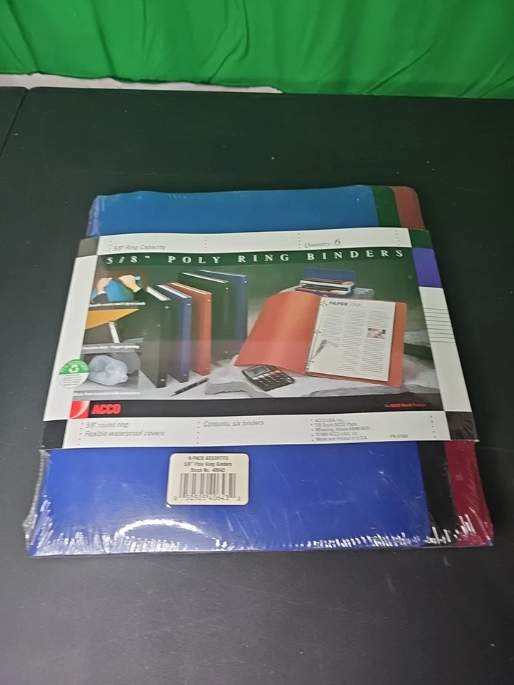 Acco 5/8" Poly Ring Binders 6pack With Flexible Waterproof Covers New Sealed. D - Image 2 of 4