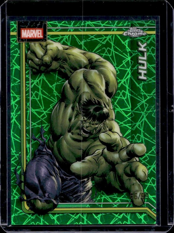 2026 Topps Chrome Marvel Comics Hulk Green Lazer Refractor #/99