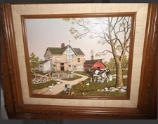 C. Carson original signed oil serigraph