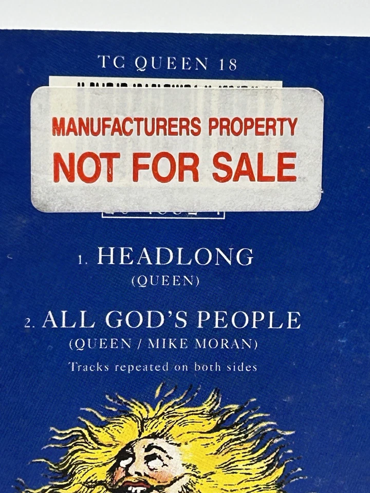 Queen headlong 1991 Uk Original Cassette Single W / Promo Sticker Mint - Image 2 of 4