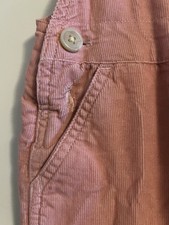 Girls Ralph Lauren Pale Pink Jersey Lined Corduroy Overalls - Size 9M