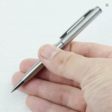 1 x Mini Rotating Pocket-size Ballpoint Pen Metal Material 0.7mm nib Black Ink