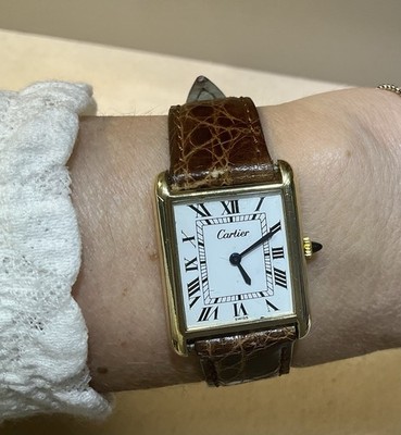 Cartier Tank Vermeil Gold-Plated Rare Vintage Watch