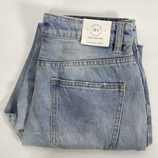 New Cotton On Womens High 90s Cuffed Distressed Jeans Size 10 With Tags JO19