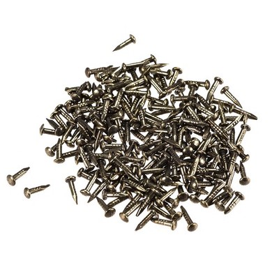 Small Tiny Nails 1.2X6mm for DIY Decorative Wooden Boxes Bronze Tone 200pack