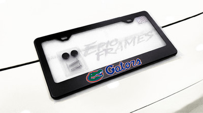 Florida Gators License Plate Frame Custom Made of Black Powder Coated Metal