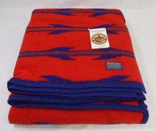 Pendleton Beaver State Wool Camp Blanket Pink & Green Star Pattern — listing 5