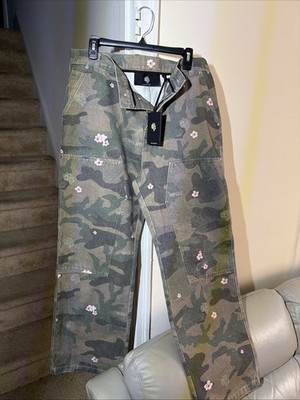 Darc Sport Wolves Blossom Vintage Camo Jeans Pants Men's Size 36