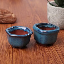 Mini Plant Pots Flower Pot With Holes Garden Chinese Style Bonsai Flowerpot