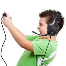 Black Wired Gaming Headsets Headphones Mic for PS5 PS4 Xbox One Switch PC RPI 3 9