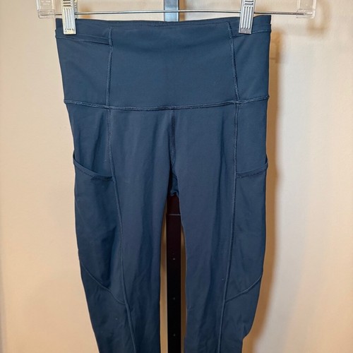 Lululemon Fast Free 7/8 Tight High Rise Leggings Size 2 Nocturnal Teal - Picture 4 of 11