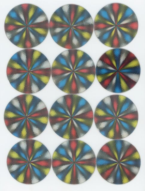 12 VARI-VUE 1969 Psychedelic Kaleidoscope Spinning Colors Motion Lenticulars