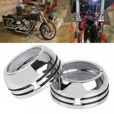49mm Chrome Front Fork Leg Boot Covers For Harley Dyna Street Bob FXDB EFI FXDBI