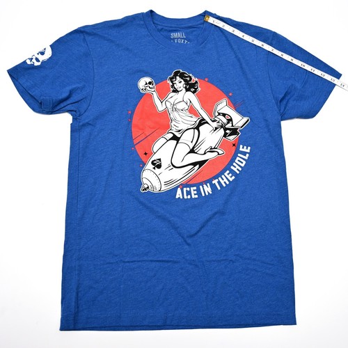 Zero Foxtrot Mens Shirts Small Pin Up Girls Bombs Guns Skulls One Blue One White - Picture 5 of 10