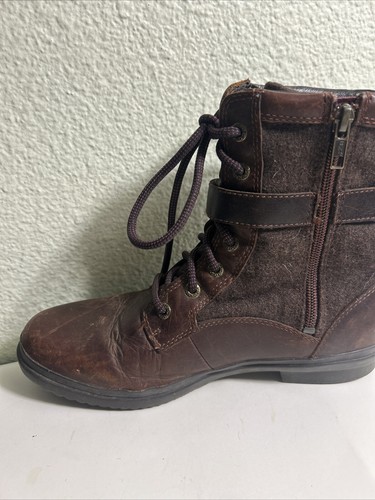 UGG Leather Boots Chestnut Brown Kesey Combat Booties 1005264 Leather Sz 8.5 - Picture 17 of 23
