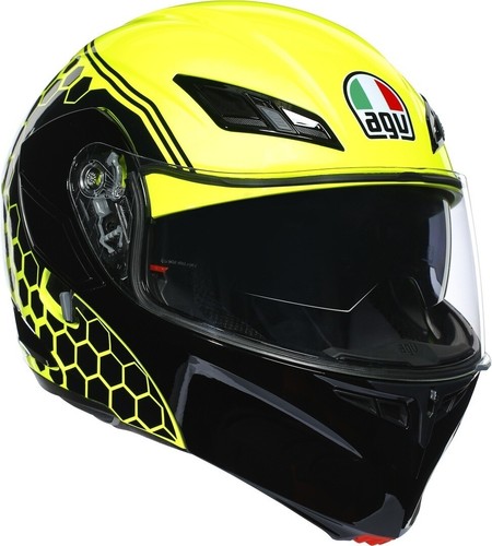CASCO MOTO MODULARE AGV COMPACT ST PINLOCK DETROIT YELLOW FLUO BLACK TG XL  | eBay