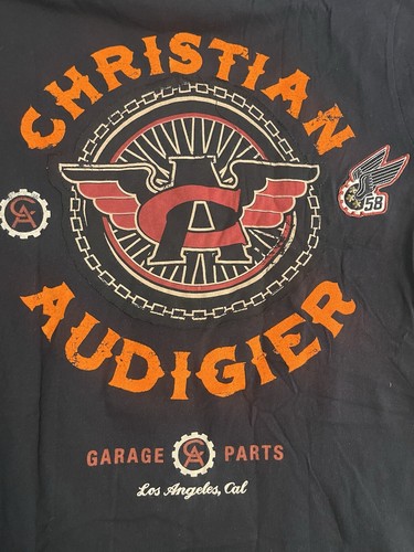 New Christian Audigier Garage Parts Motorcycle Racer Shirt Large All Over Print - Picture 20 of 20