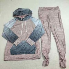 Lily By Firmiana Womens S Hooded Sweatshirt Leggings 2 Pc Set