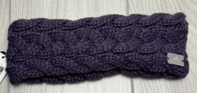 adidas Women's Fashion Knit Headband Purple Fleece Lined NEW