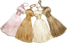 SOFT ONION KEY TASSELS, ASSORTED COLS, X4, CUSHIONS, BLINDS, CURTAINS, ART 5159