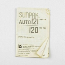 Sunpak Auto 121 120 Electronic Flash Owner's Manual - Instruction Pamphlet