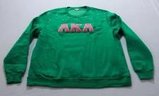 Ivy Storehouse Women's Alpha Kappa Alpha Pearl Sweatshirt CA4 Green Size 2XL