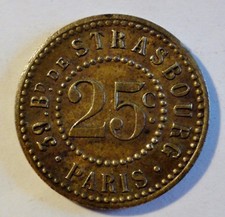 Frankreich - 25 Centimes - Royal Chansons - Paris - Strasbourg