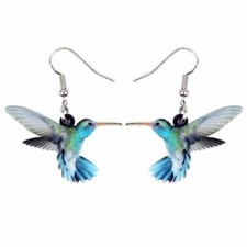 Hummingbird Dangling Earrings Long Dangle Drop Earring Ear Studs Women's Jewelry