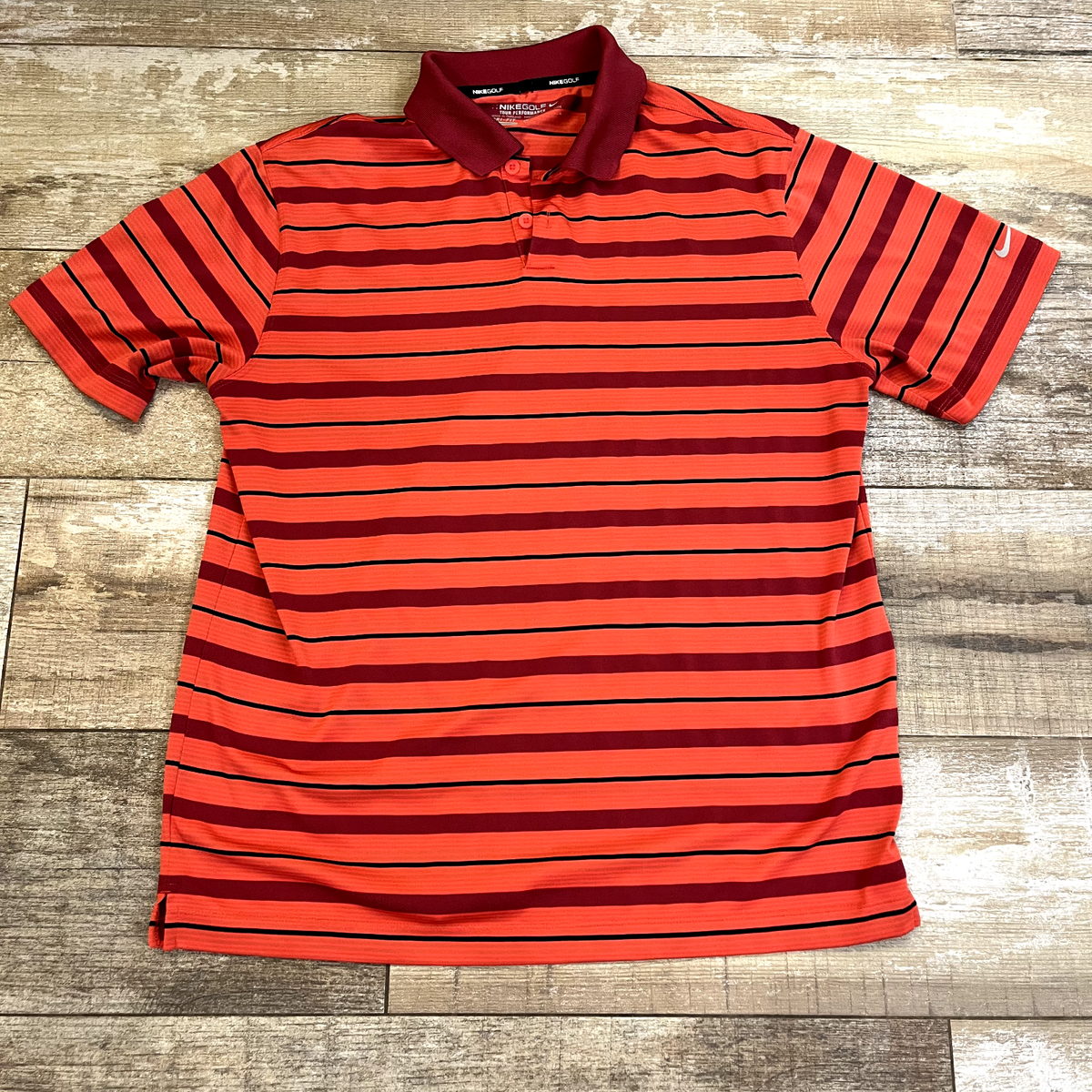 nike wide stripe golf shirt