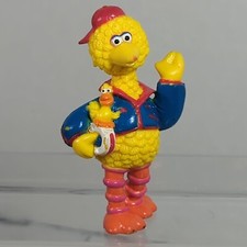 Vintage Mattel Jim Henson Big Bird Sesame Street Figure W/Boom Box Little Bird