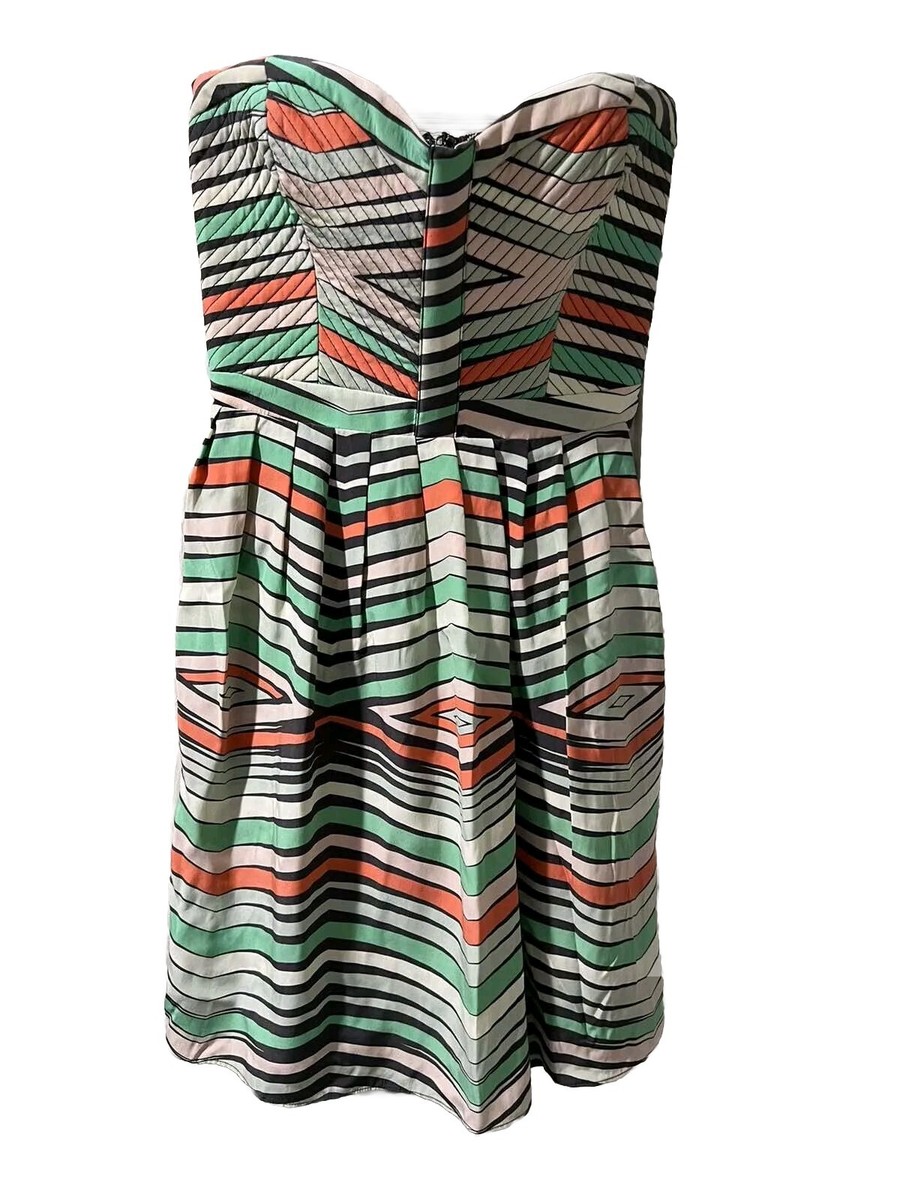 parker beaded mini dress Women's 100%Silk multicolor Size Small A005559 A Line V Neck DISC:yes the Parker Mini Dress Size:M(8/10)