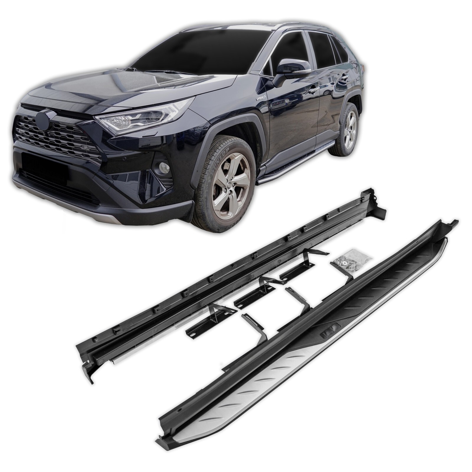 Marche-pieds latéraux antidérapants pour Toyota RAV4 protection de carrosserie