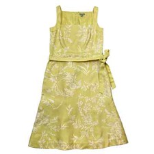 NWT Ann Taylor Sleeveless Belted 100% Silk Dress Size 2 MSRP $149