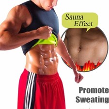 Men Neoprene Sauna Sweat Vest Body Shaper GYM Waist Trainer Fat Burner Shapewear