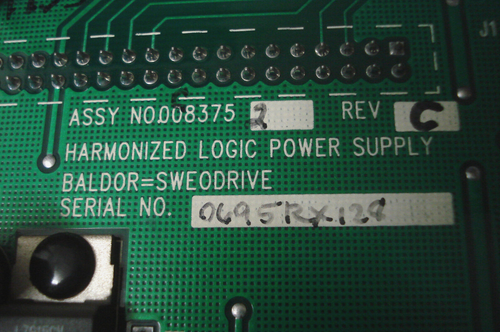 BALDOR DRIVE 008375-2 REV C HARMONIZED LOGIC POWER SUPPLY BOARD - Picture 2 of 4