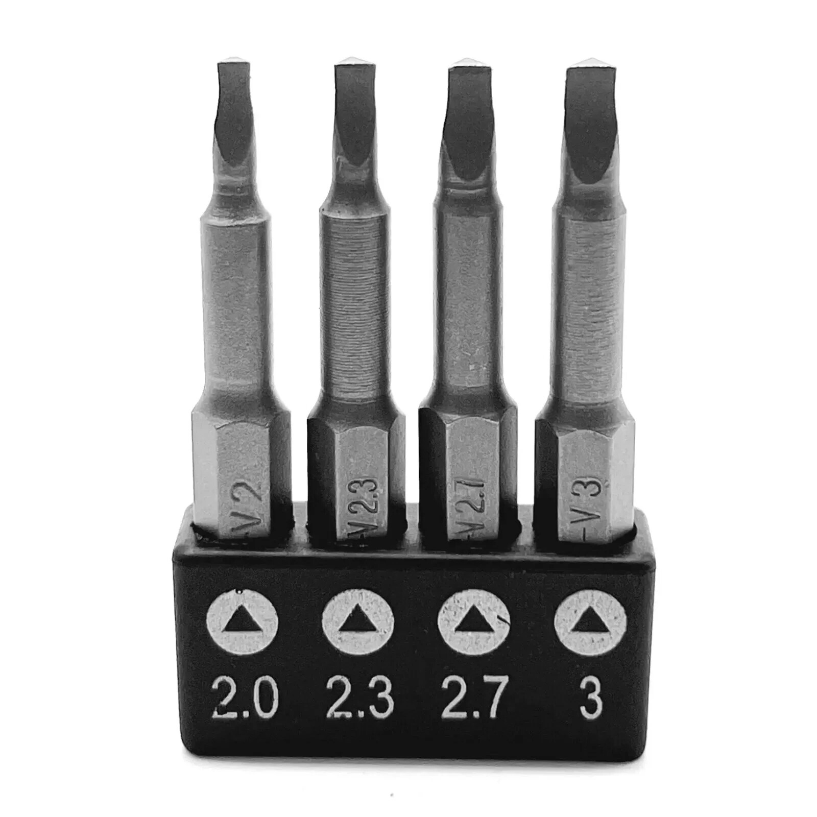 4 pcs OHIY Triangle Drive Screwdriver Insert Bit Set CR-V Steel 2in ...
