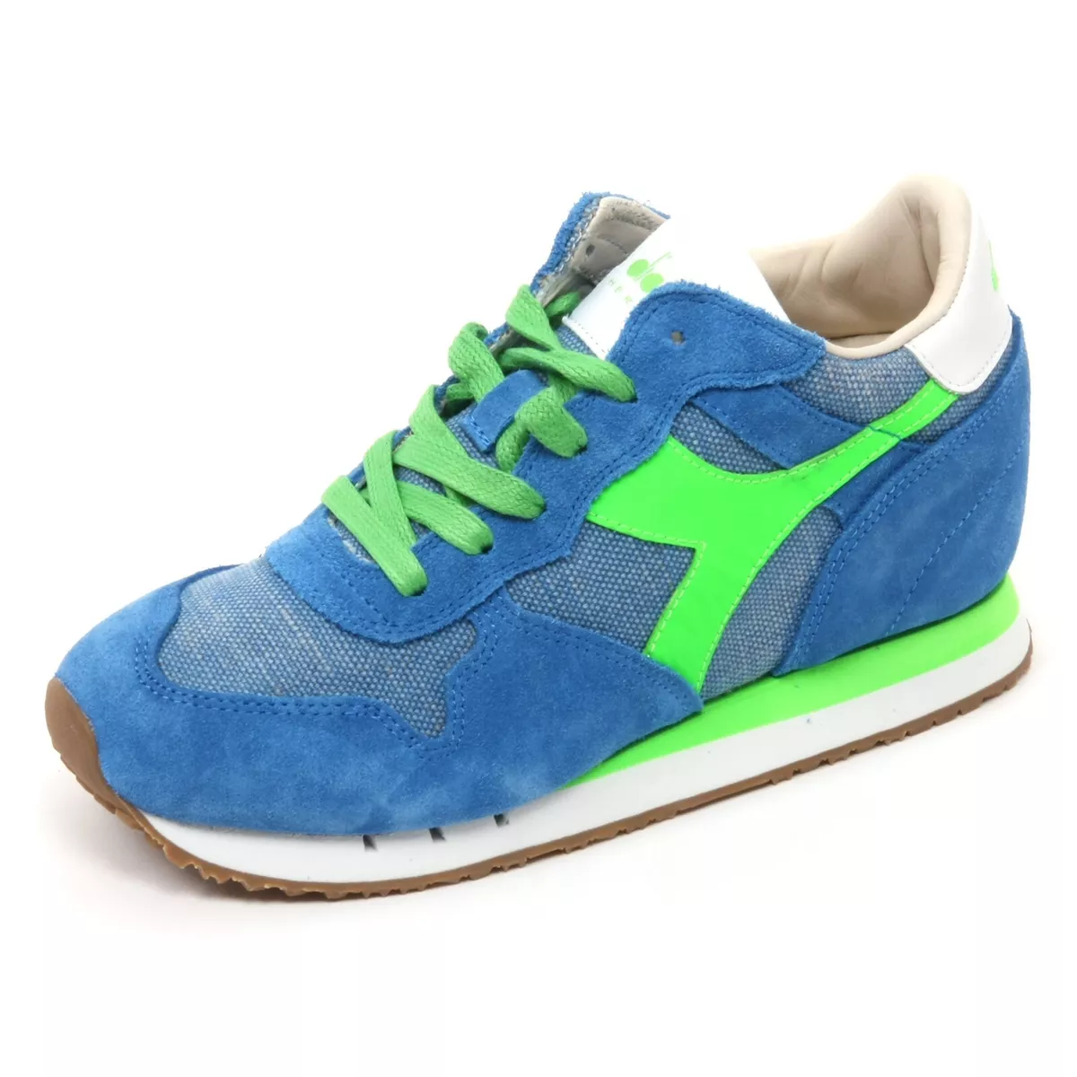 B7534 sneaker donna DIADORA HERITAGE TRIDENT azzurro/verde shoe woman