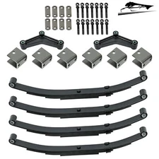 Tandem Trailer Axle Suspension Kit W/Leaf Spring  Equalizer Shackle Strap 3500LB